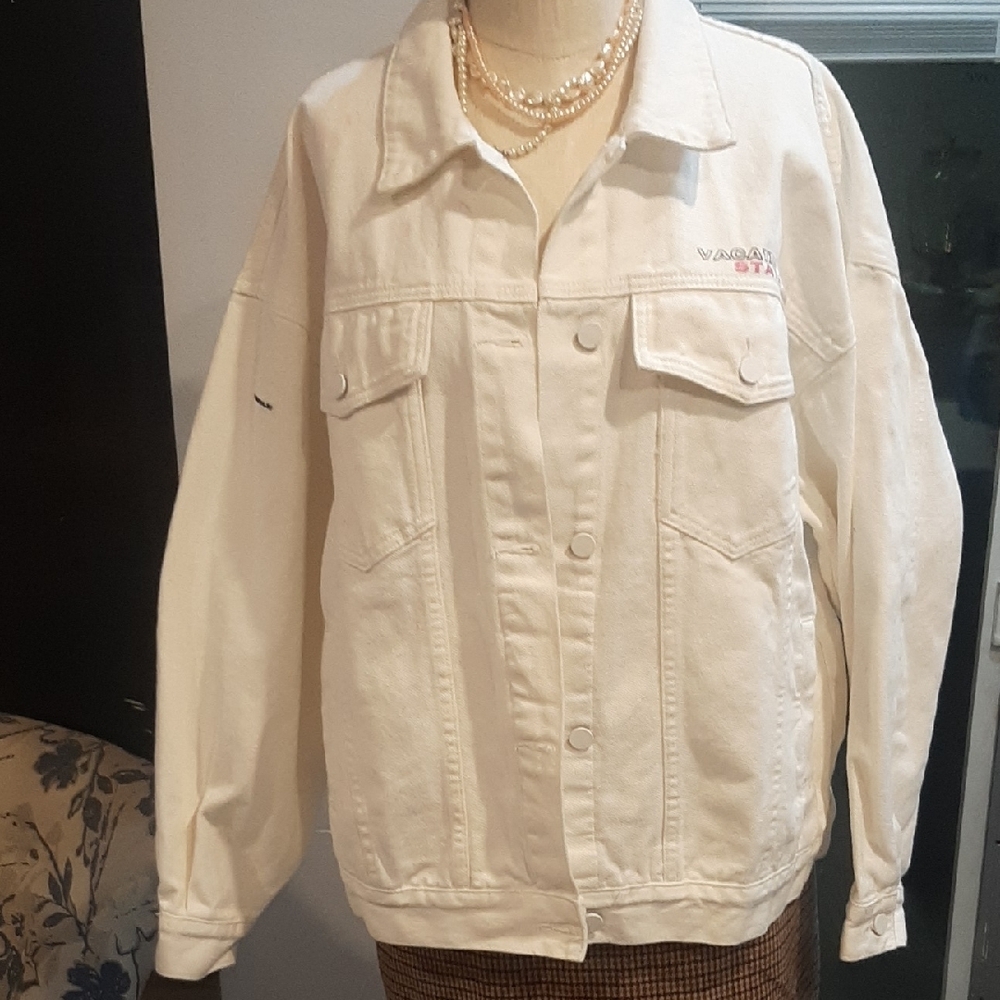 Fits Xl Jeans White Denim Jacket
